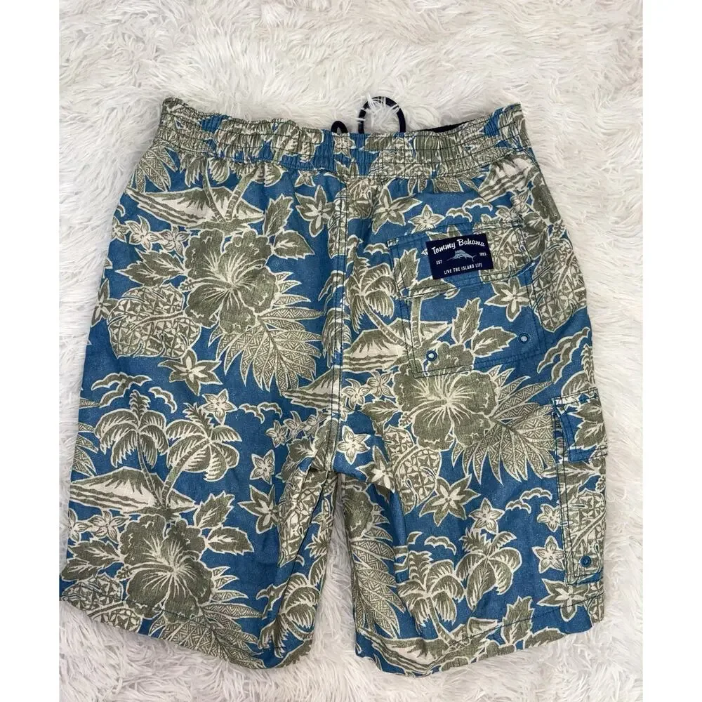 Vintage Tommy Bahama Men’s S Tropical Design Cargo Swim Trunks. Great Pair